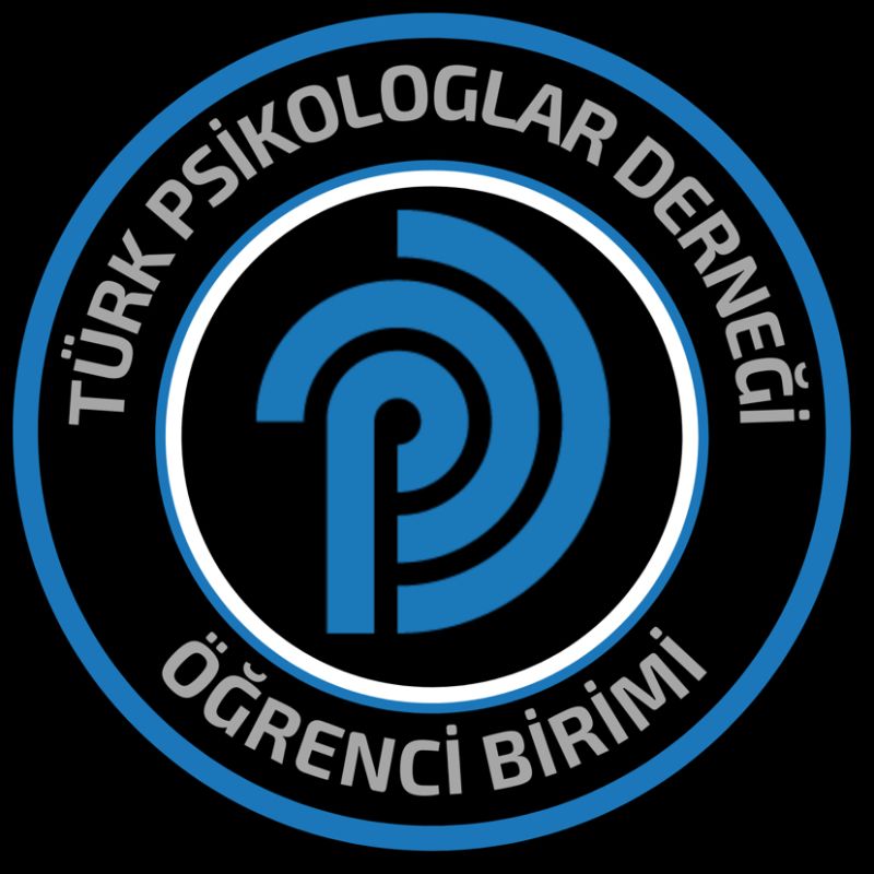 Türk Psikologlar Derneği logosu, çevresinde Öğrenci Birimi yazısı. Online psikolojik destek hizmetleri için.
